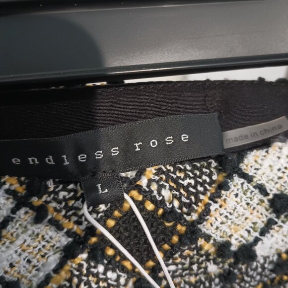 Endless Rose Tweed Hem Pencil Mini Skirt NWT Size Juniors Large - Picture 3 of 6